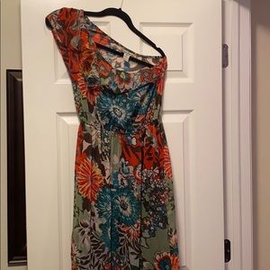 One shoulder maxi dress